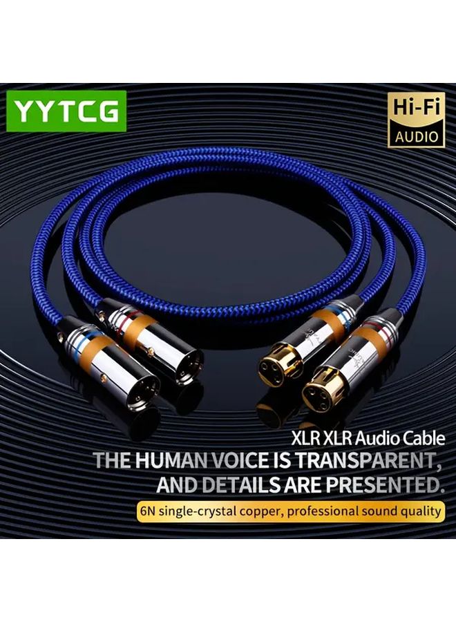 YYTCG HiFi XLR Audio Cables Pair 1 5m Male to Female 6N OCC for CD Player Amplifier - Image 3